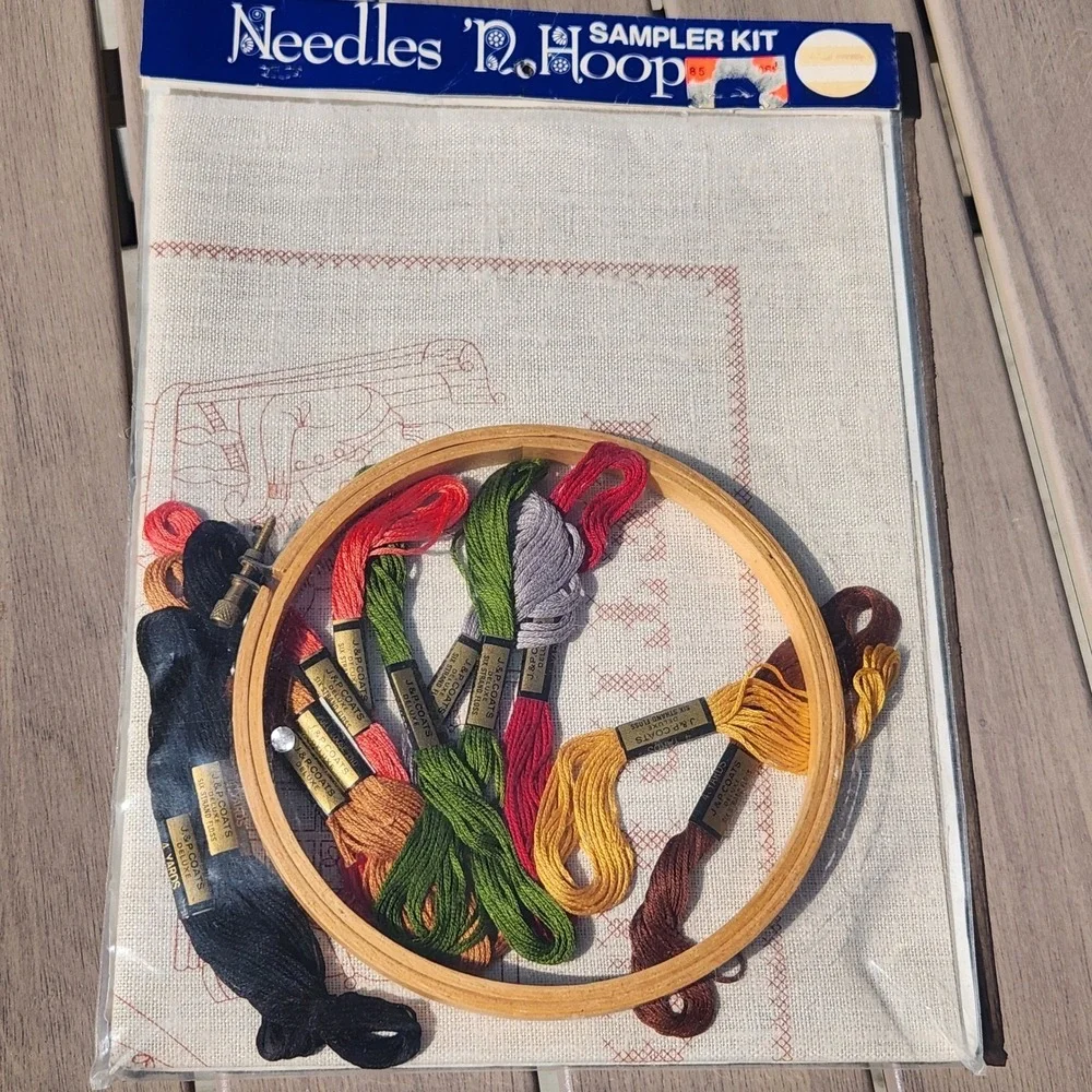 Needles 'N Hoops Retirement‎ Sampler Kit No 180 Vintage Cross Stitch Embroidery